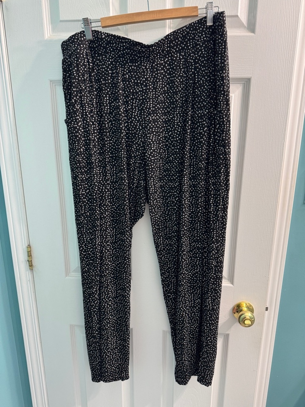 long tall sally Black and White Speckle pant
